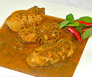 Rolinhos de frango com agriao e laranja